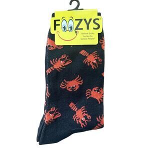 NWT Foozys Red Lobster Patterned Crew Casual Socks Women One Size